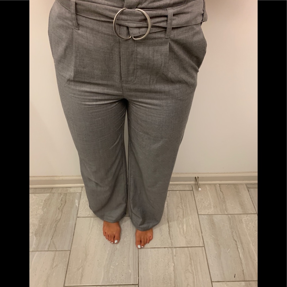Grey stylish business casual work pants